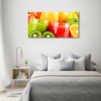 Foto obraz sklenený horizontálny ovocné džúsy