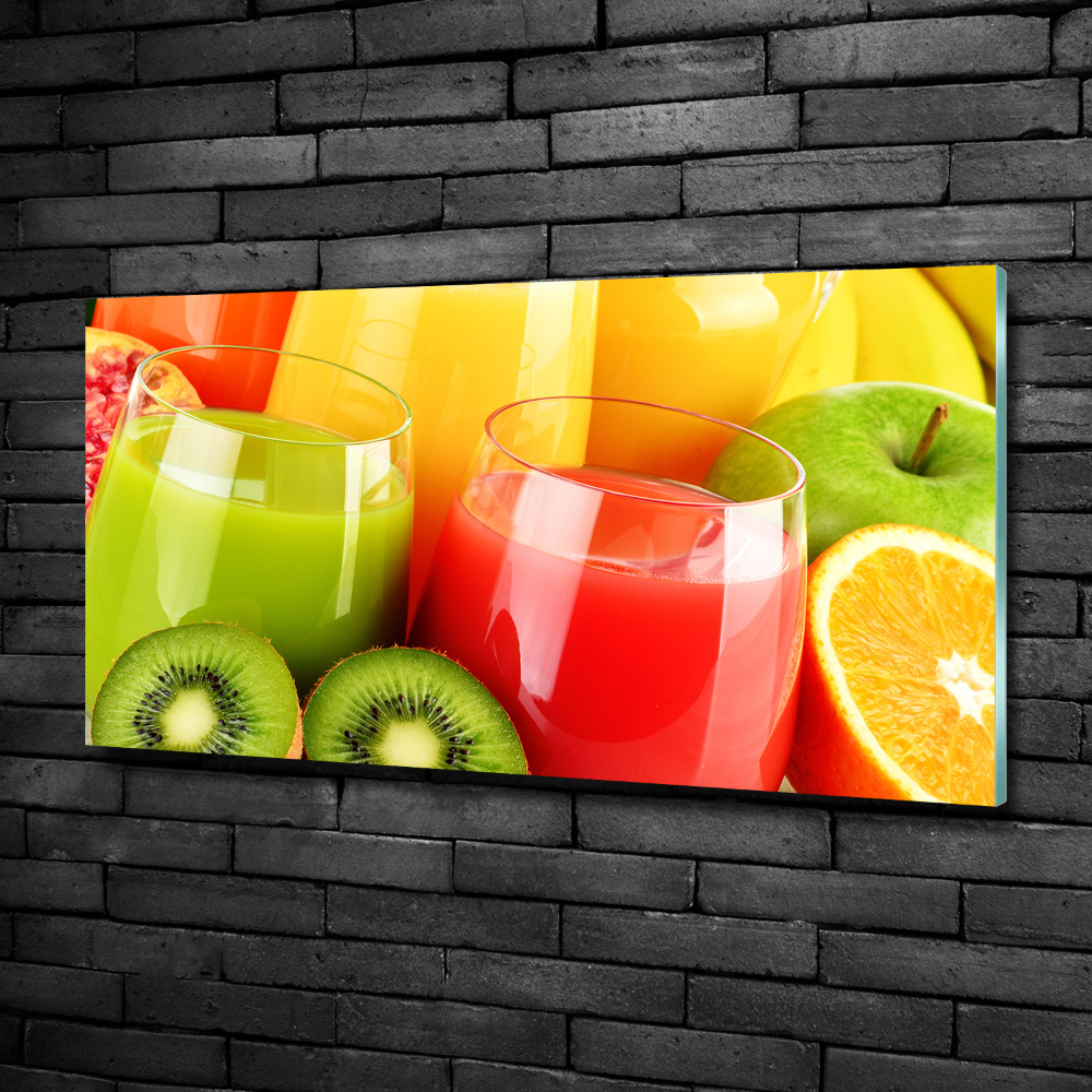 Foto obraz sklenený horizontálny ovocné džúsy