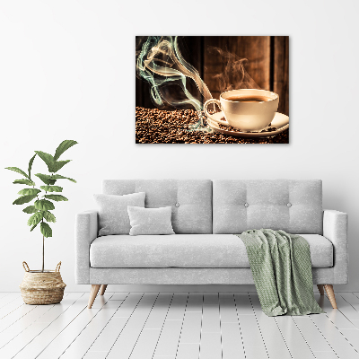 Fotoobraz na skle aromatická káva