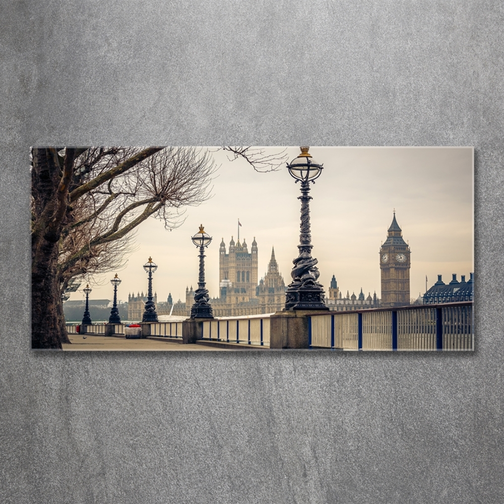 Foto obraz sklo tvrzené Londýn jeseň