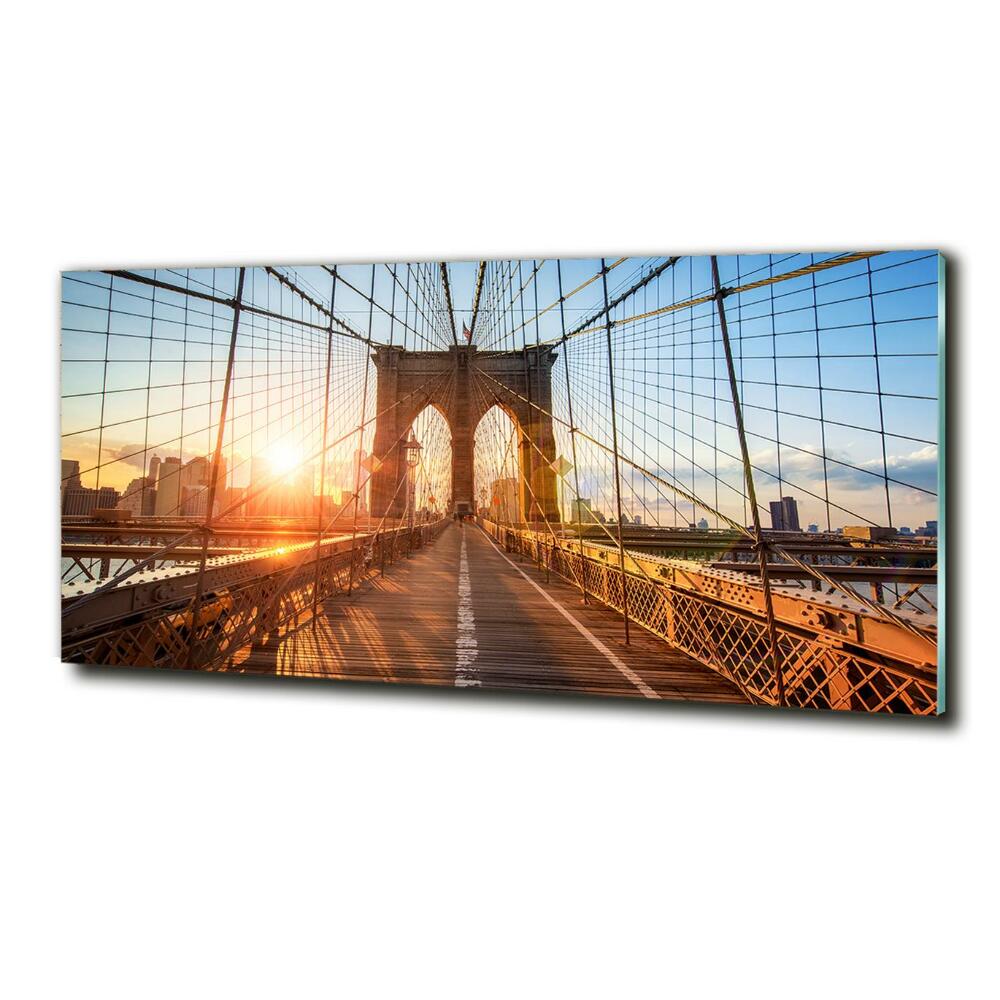 Moderný sklenený obraz z fotografie Brooklynský most
