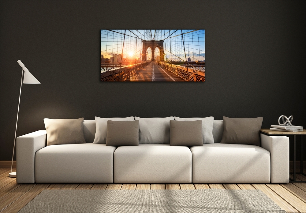 Moderný sklenený obraz z fotografie Brooklynský most