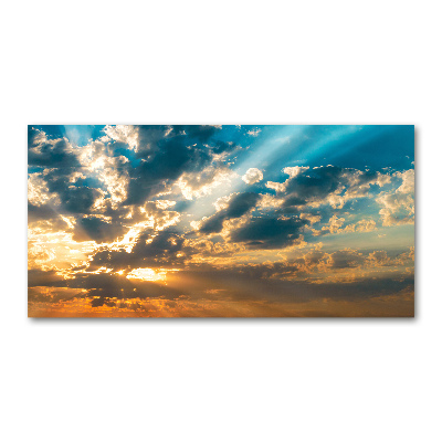 Foto obraz sklo tvrzené Západ slnka neba
