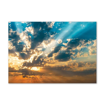 Foto obraz sklo tvrzené Západ slnka neba