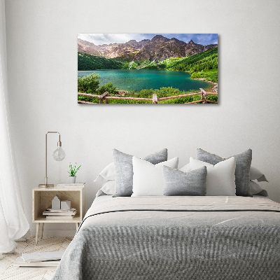 Moderný sklenený obraz z fotografie Morské oko Tatry