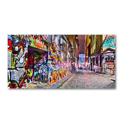 Foto obraz sklo tvrzené farebné graffiti