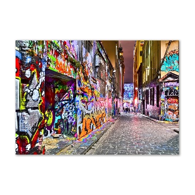 Foto obraz sklo tvrzené farebné graffiti