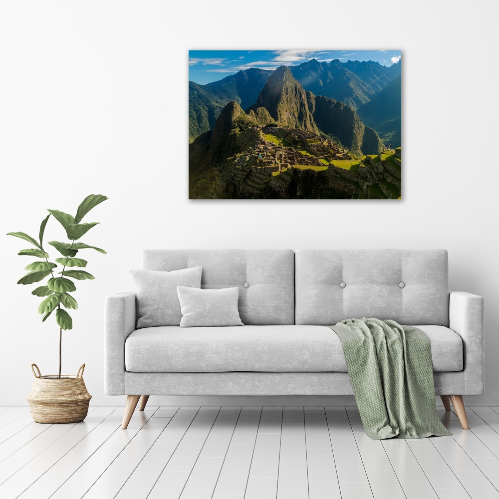 Fotoobraz na skle Zrúcanina Machu Picchu