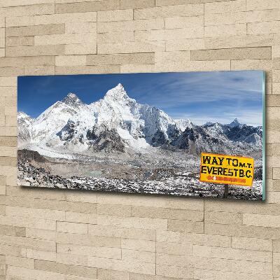 Fotoobraz na skle hora Everest
