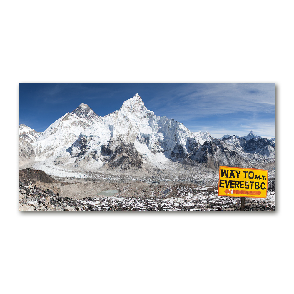 Fotoobraz na skle hora Everest