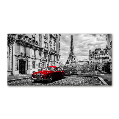 Foto obraz sklo tvrzené červená limuzína