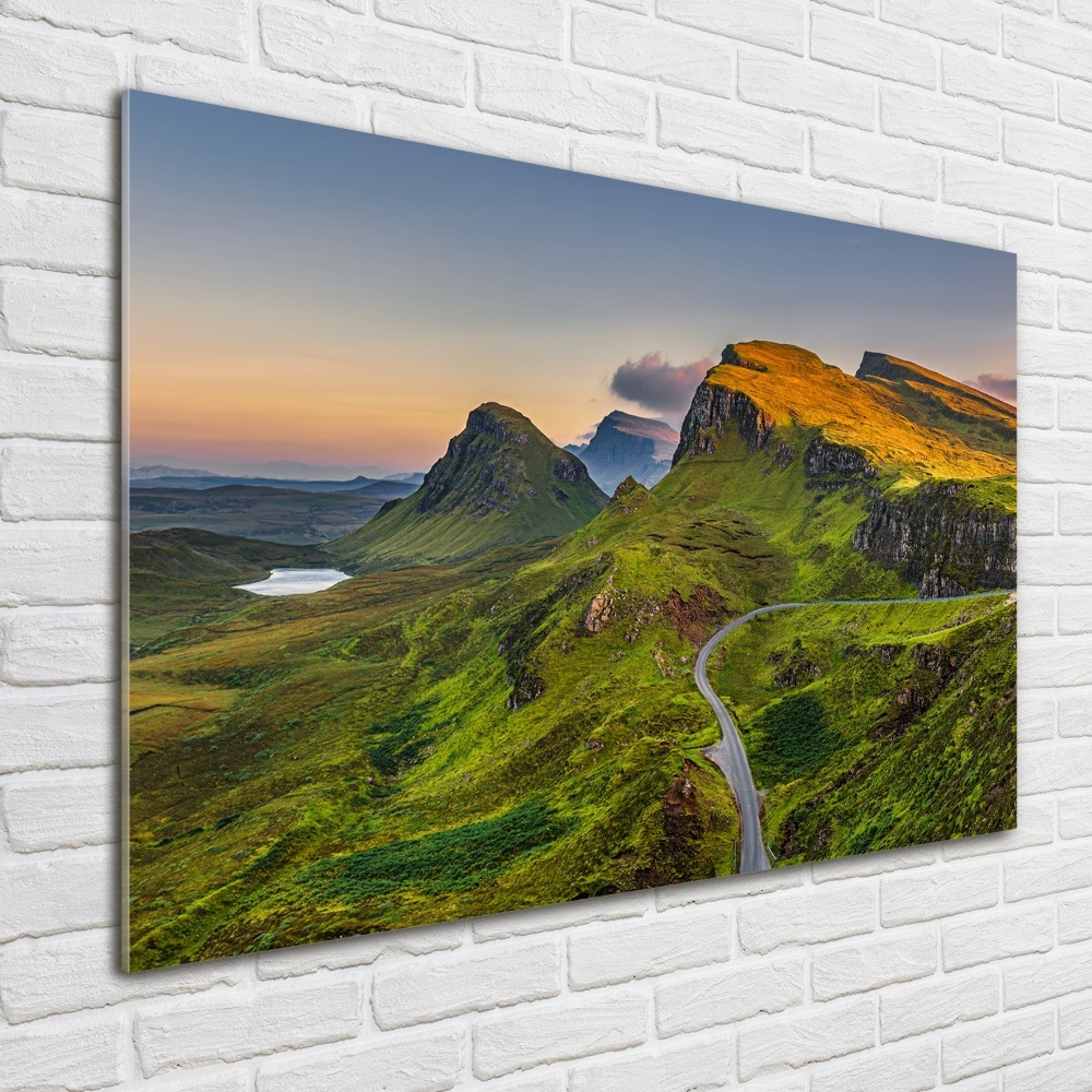 Fotoobraz na skle pahorky Škótska