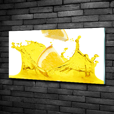 Foto obraz sklo tvrzené plátky citróna