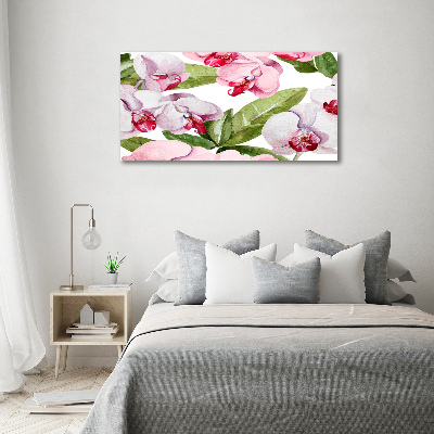 Fotoobraz na skle ružové orchidey