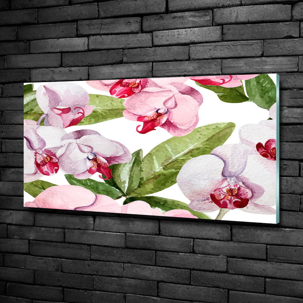 Fotoobraz na skle ružové orchidey