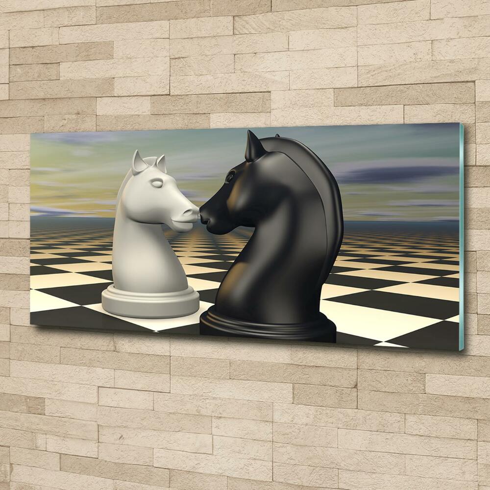 Fotoobraz na skle šach kone
