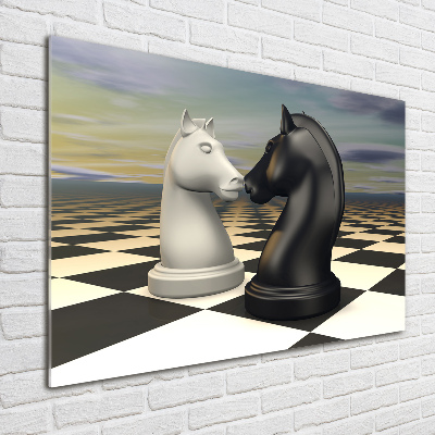 Fotoobraz na skle šach kone