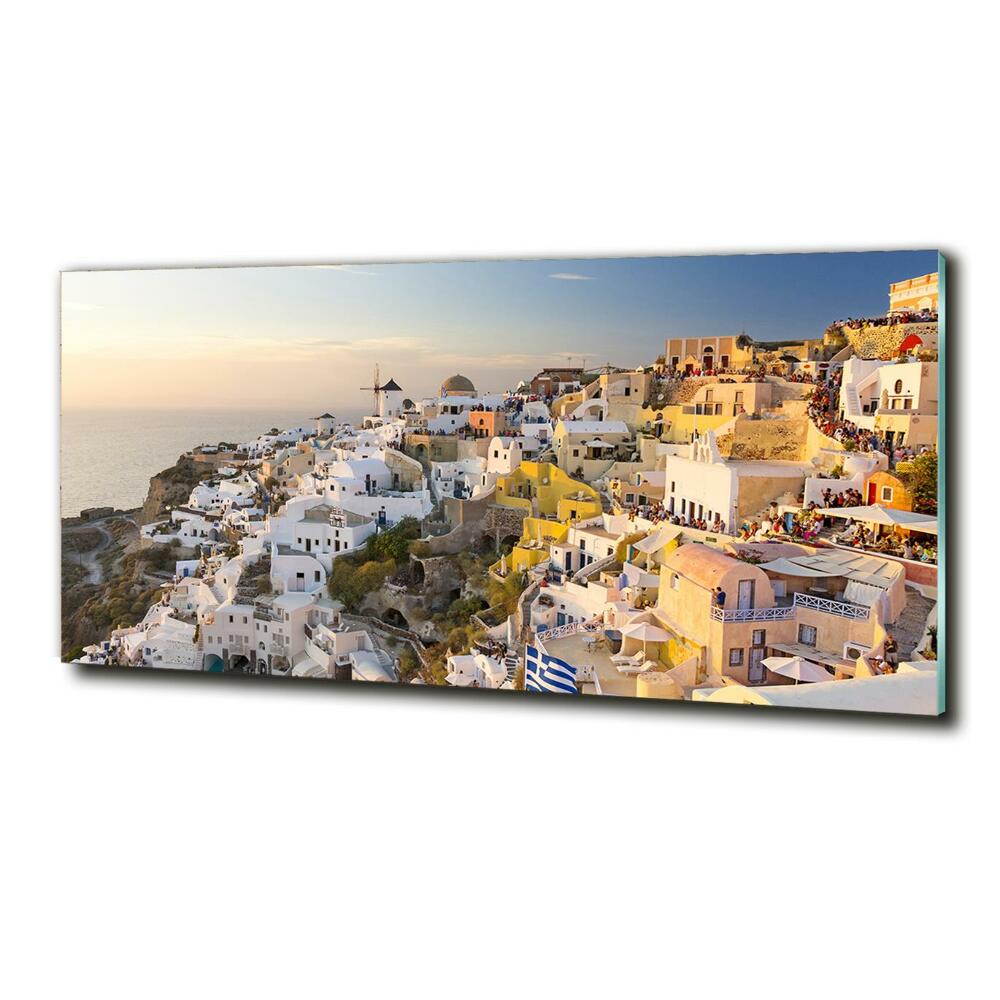 Foto obraz sklenený horizontálny Santorini Grécko
