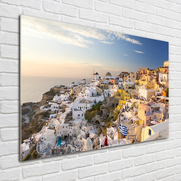 Foto obraz sklenený horizontálny Santorini Grécko