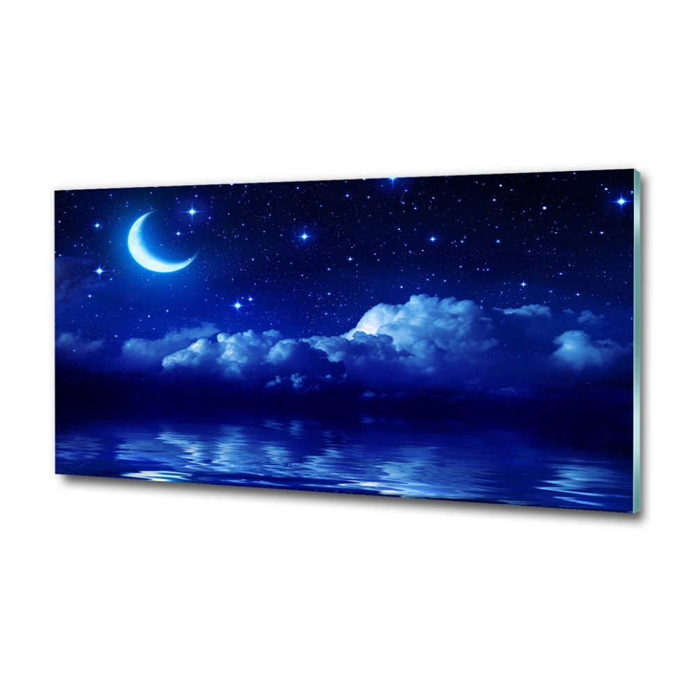 Moderný sklenený obraz z fotografie Nočná obloha