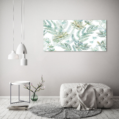 Foto obraz sklo tvrzené kvety alist