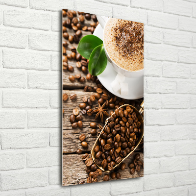 Vertikálny foto obraz sklenený Káva