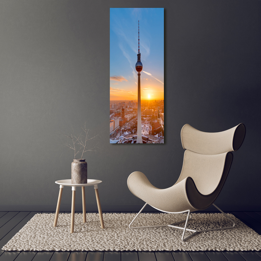 Vertikálny foto obraz sklo tvrdené Televízna veža