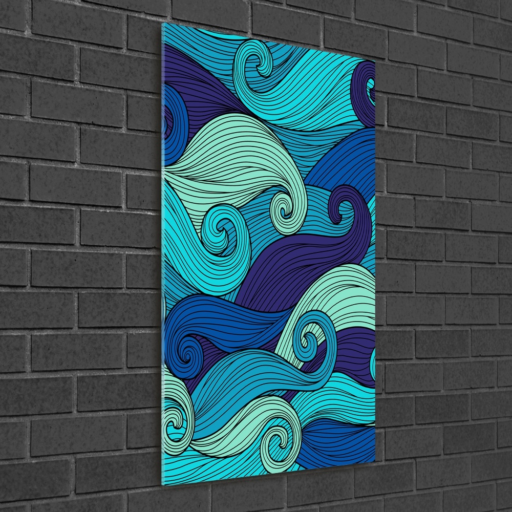Vertikálny foto obraz sklenený Abstraktné vlny