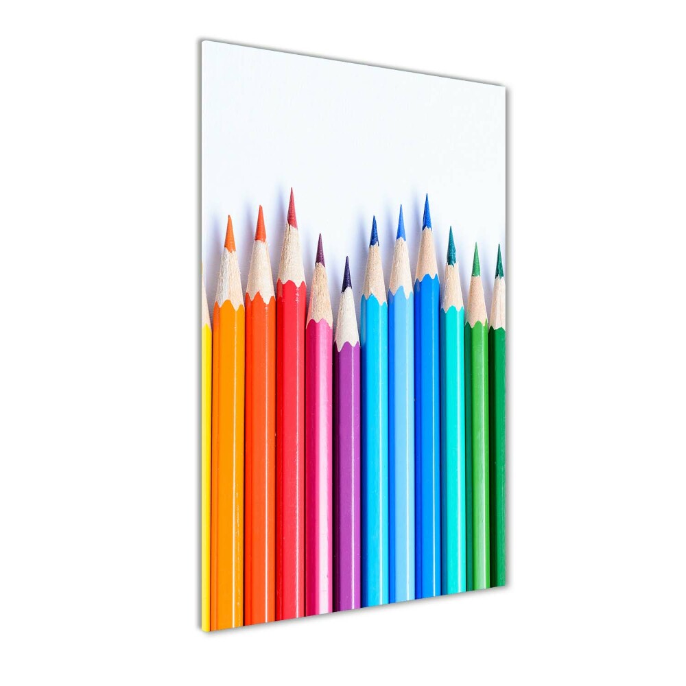 Vertikálny fotoobraz na skle Farebné pastelky