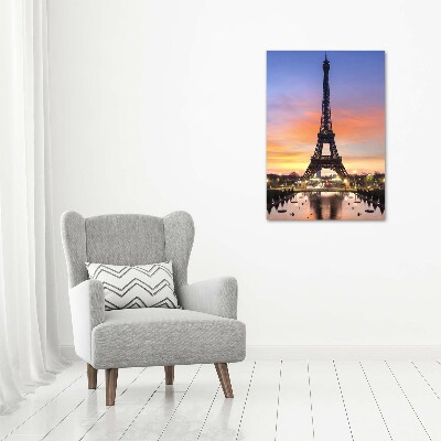Vertikálny fotoobraz na skle Eiffelová veža Paríž