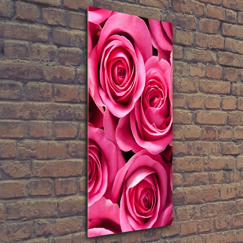 Vertikálny foto obraz sklo tvrdené Ružové ruže