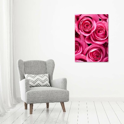 Vertikálny foto obraz sklo tvrdené Ružové ruže