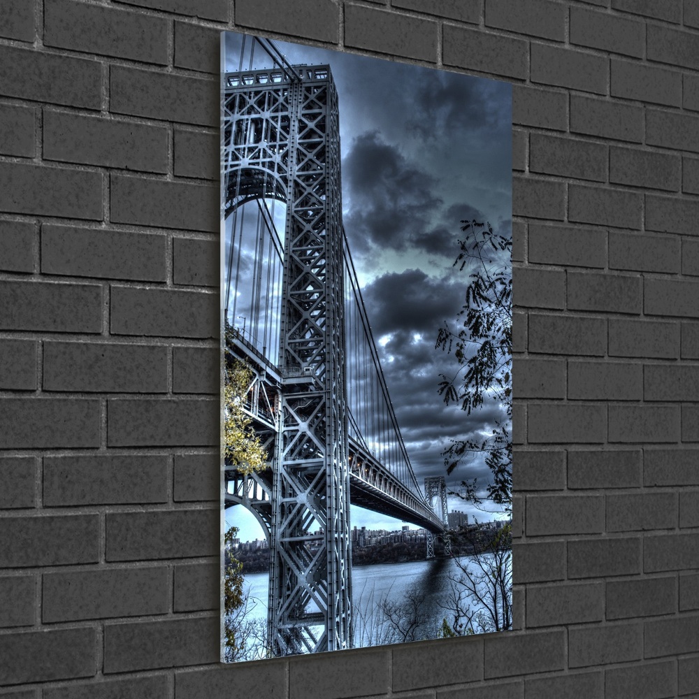 Vertikálny foto obraz sklenený Most New York