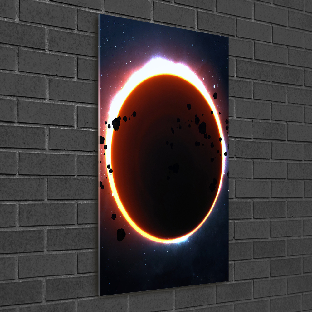 Vertikálny fotoobraz na skle zatmenie slnka