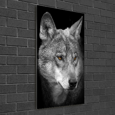Vertikálny foto obraz fotografie na skle Portrét vlka