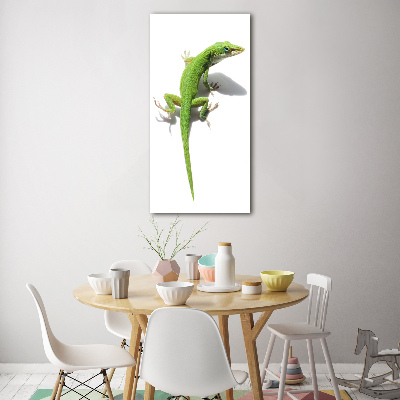 Vertikálny foto obraz sklenený Zelená jašterica