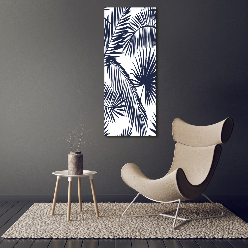 Vertikálny foto obraz sklenený Lístie palmy