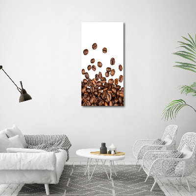 Vertikálny foto obraz sklenený Zrnká kávy