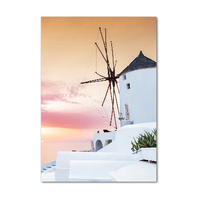Vertikálny foto obraz sklenený Santorini Grécko