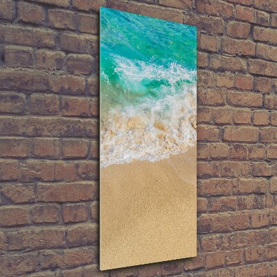 Vertikálny foto obraz sklo tvrdené Pláž a more
