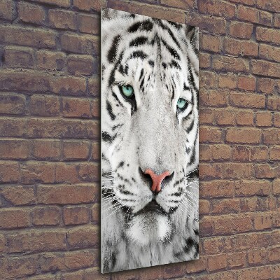 Vertikálny foto obraz sklo tvrdené Biely tiger