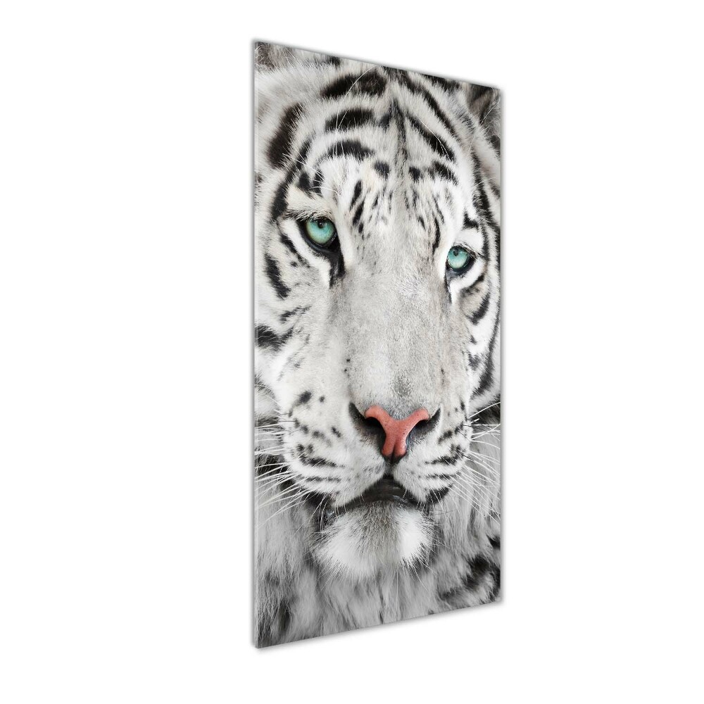 Vertikálny foto obraz sklo tvrdené Biely tiger