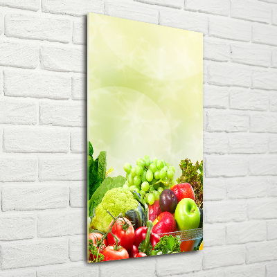 Vertikálny foto obraz sklenený Zelenina a ovocie