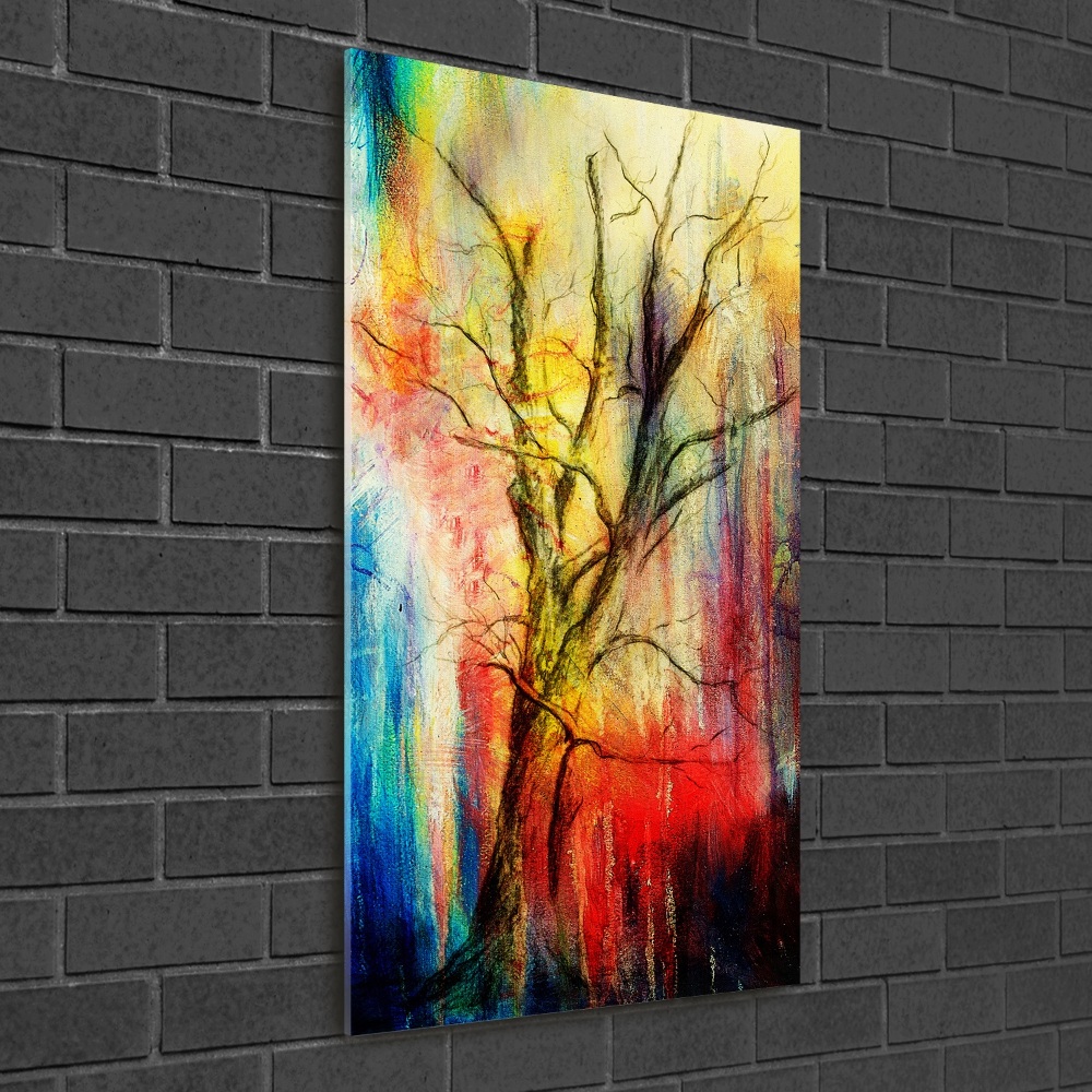 Vertikálny foto obraz sklenený Abstraktný strom