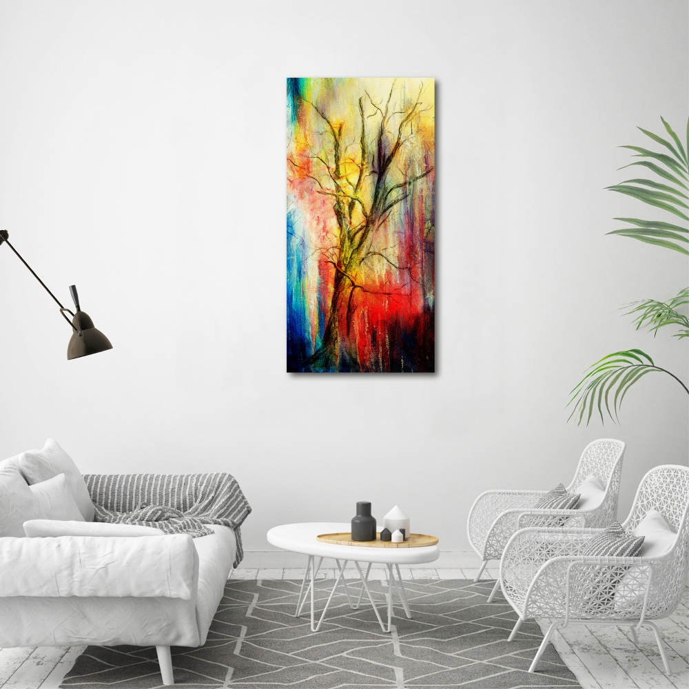 Vertikálny foto obraz sklenený Abstraktný strom
