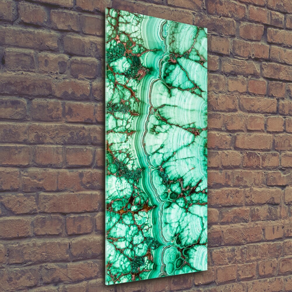 Vertikálny foto obraz fotografie na skle Malachitová textúry