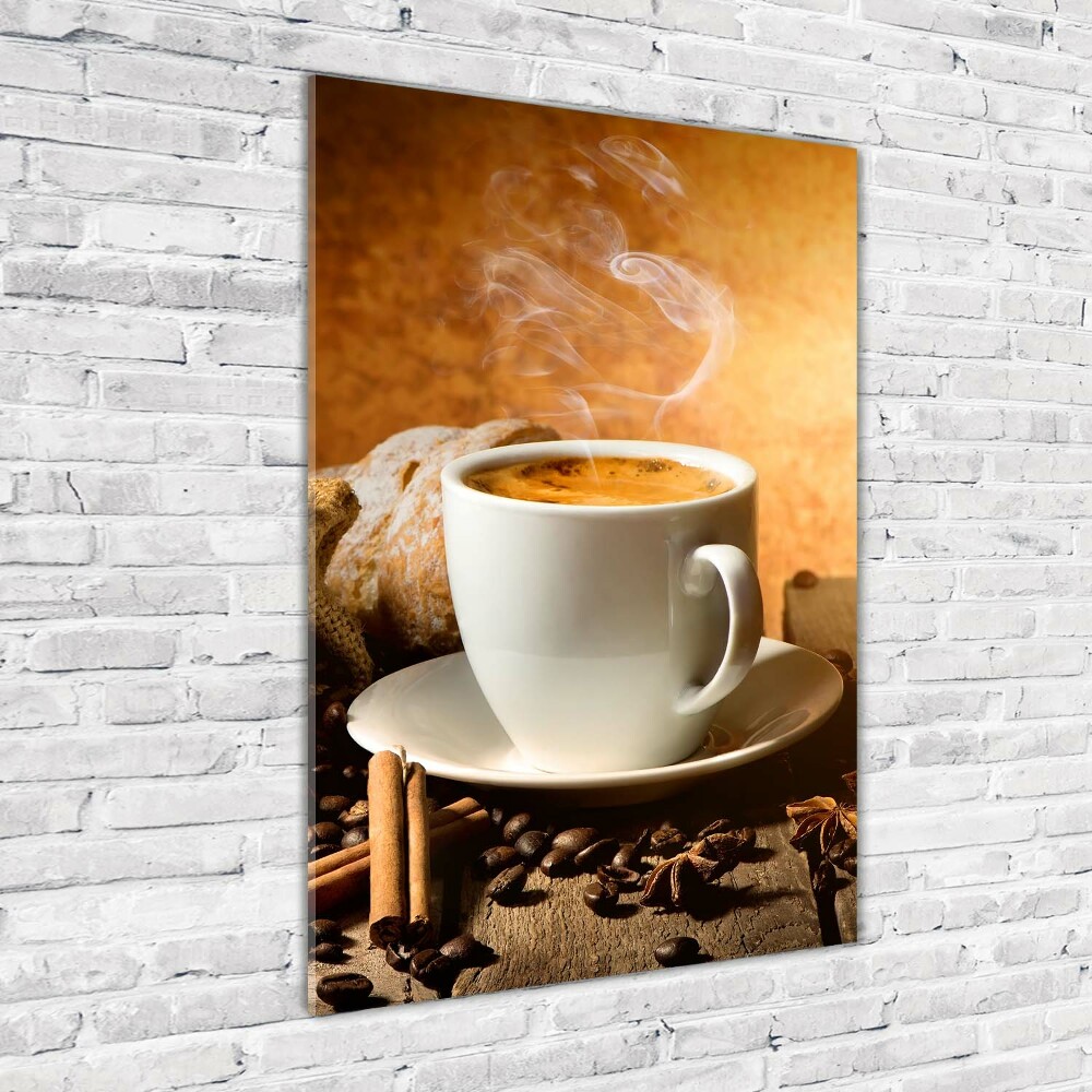 Vertikálny foto obraz fotografie na skle Hrnček kávy
