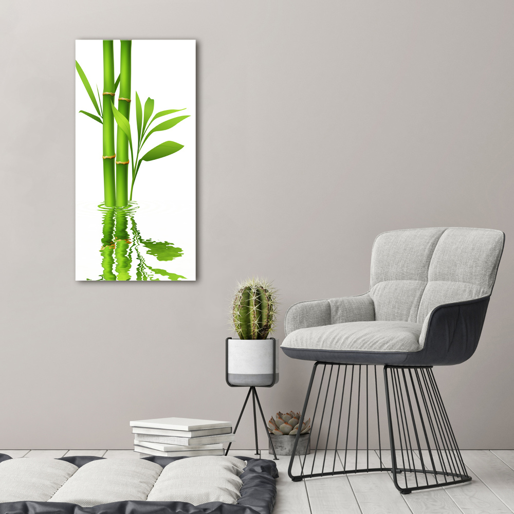 Vertikálny foto obraz sklo tvrdené Bambus