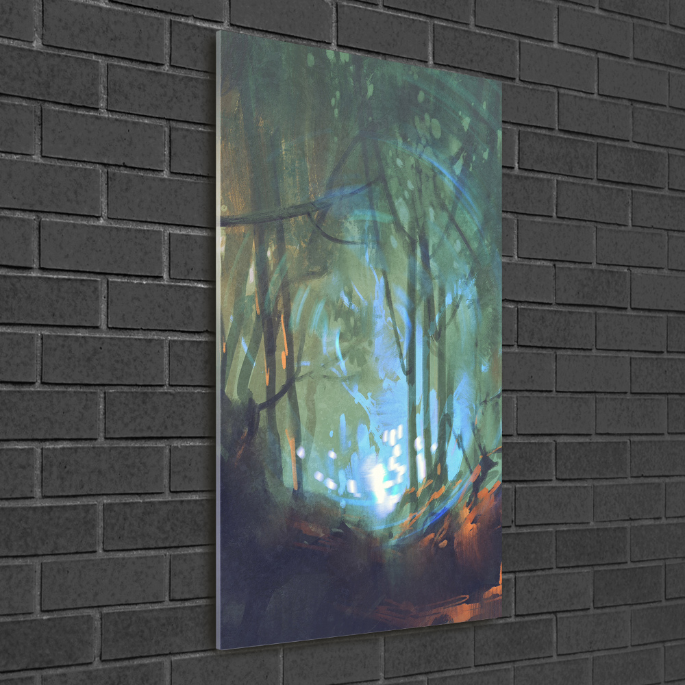 Vertikálny fotoobraz na skle Mýtický les