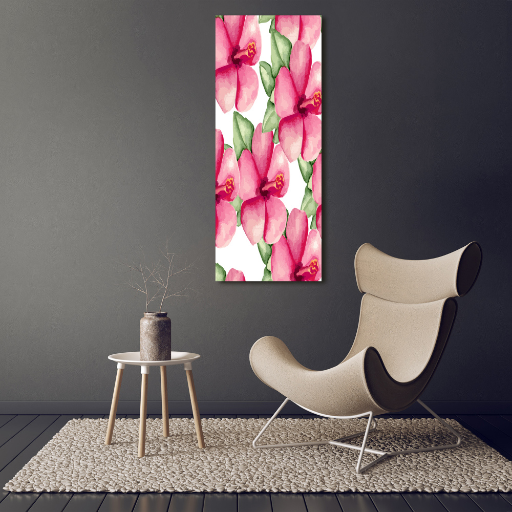 Vertikálny foto obraz sklo tvrdené Tropické kvety